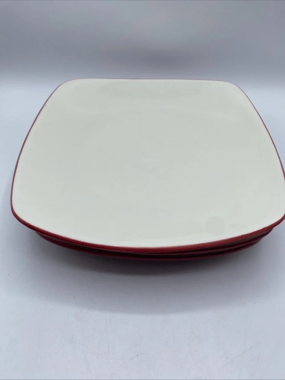 Noritake Stoneware Raspberry Colorwave 4 Square Plates 8 3/8